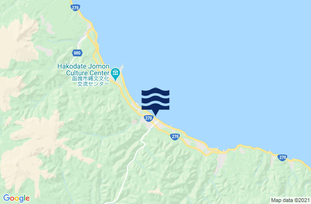 Mappa delle maree di Hakodate Shi, Japan