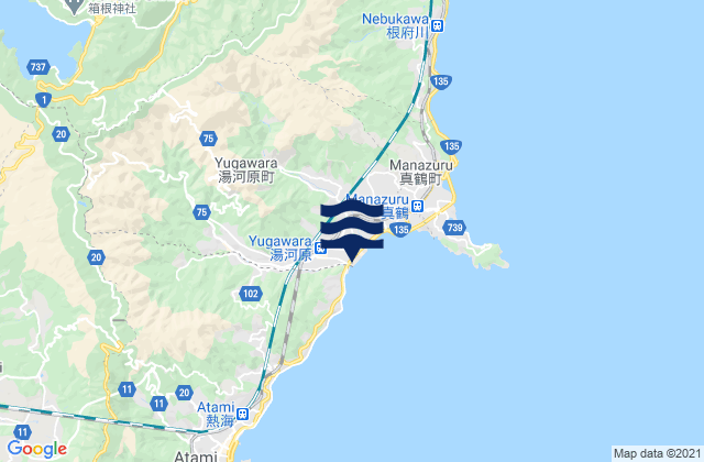 Mappa delle maree di Hakone, Japan
