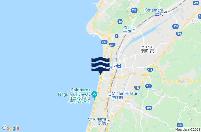 Mappa delle maree di Hakui, Japan