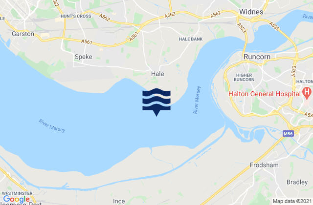 Mappa delle maree di Hale Head, United Kingdom