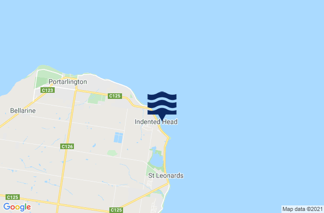Mappa delle maree di Half Moon Bay, Australia