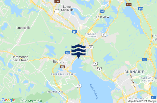 Mappa delle maree di Halifax Regional Municipality, Canada