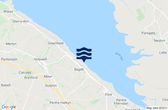 Mappa delle maree di Halkyn, United Kingdom