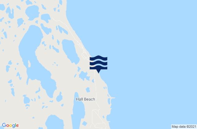 Mappa delle maree di Hall Beach, Canada