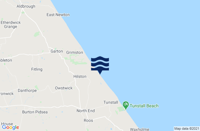 Mappa delle maree di Halsham, United Kingdom