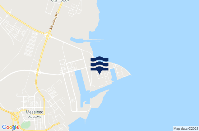 Mappa delle maree di Hamad Port, Qatar