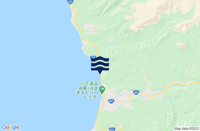 Mappa delle maree di Hamamasu, Japan
