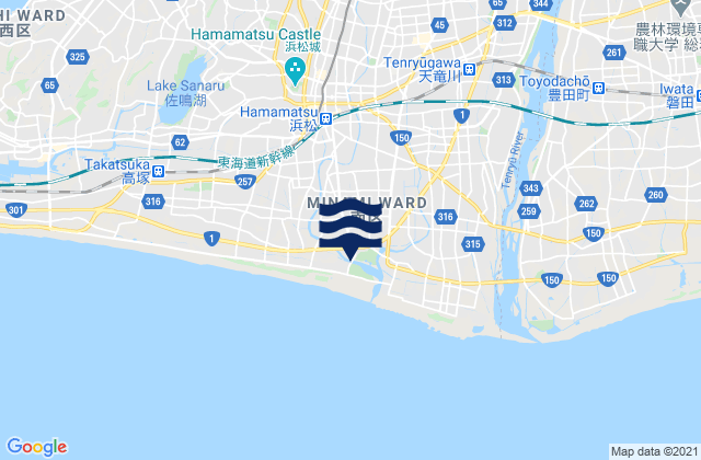 Mappa delle maree di Hamamatsu, Japan