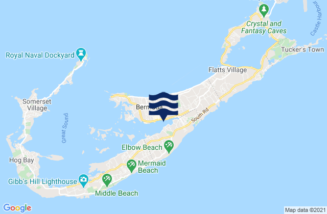 Mappa delle maree di Hamilton, Bermuda