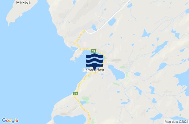 Mappa delle maree di Hammerfest, Norway
