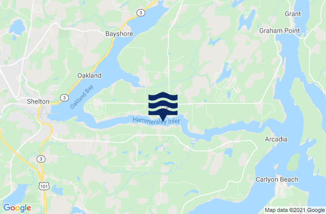 Mappa delle maree di Hammersley Inlet, United States