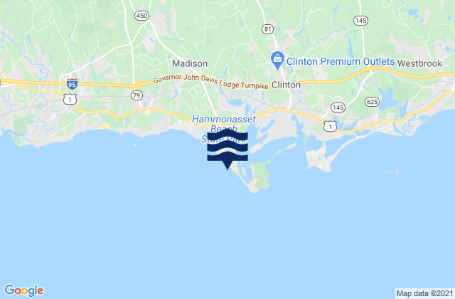Mappa delle maree di Hammonasset Beach, United States