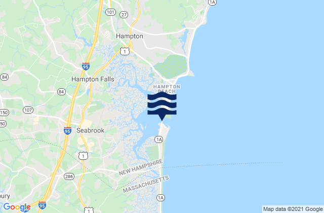 Mappa delle maree di Hampton Harbor, United States
