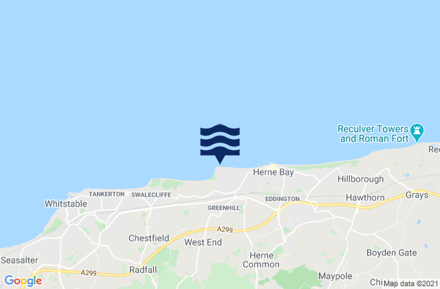 Mappa delle maree di Hampton Pier - East Beach, United Kingdom