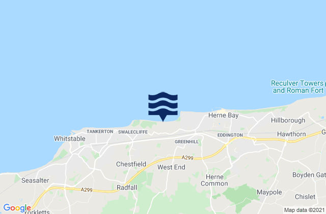 Mappa delle maree di Hampton Pier - West Beach, United Kingdom
