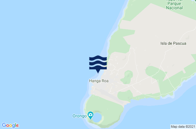 Mappa delle maree di Hang Nui, Chile