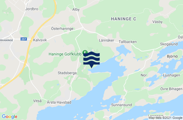 Mappa delle maree di Haninge, Sweden