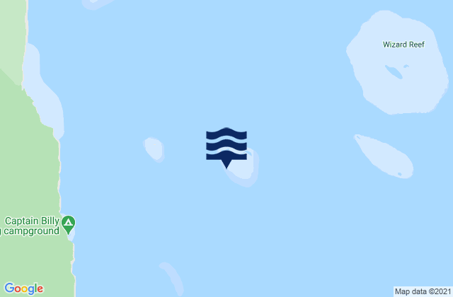 Mappa delle maree di Hannibal Island, Australia