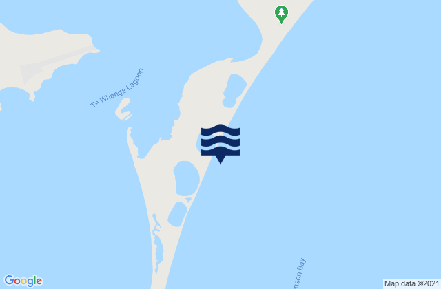 Mappa delle maree di Hanson Bay, New Zealand
