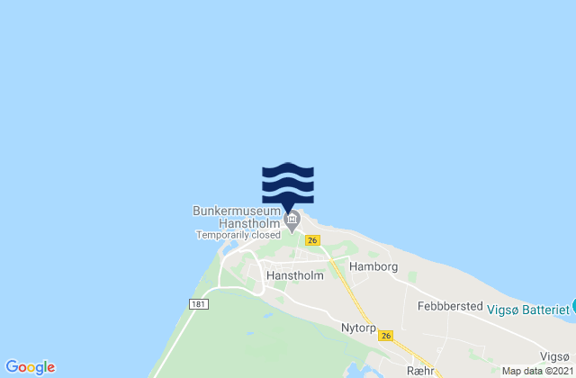 Mappa delle maree di Hanstholm, Denmark