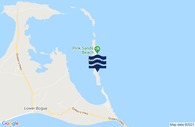 Mappa delle maree di Harbour Island District, Bahamas