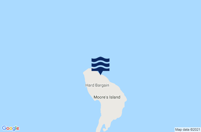 Mappa delle maree di Hard Bargain, Bahamas