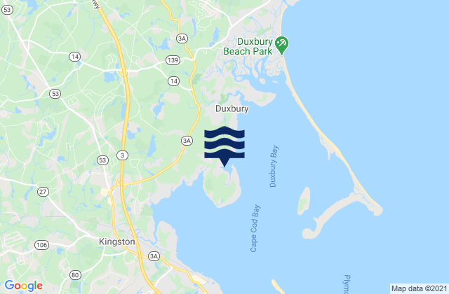 Mappa delle maree di Hardin Hill Duxbury, United States