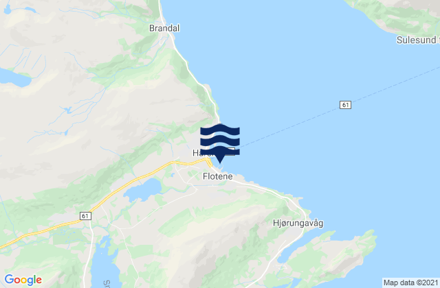 Mappa delle maree di Hareid, Norway