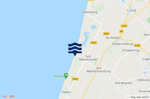 Mappa delle maree di Harenkarspel, Netherlands