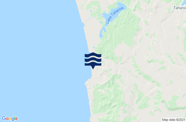 Mappa delle maree di Harihari Beach, New Zealand