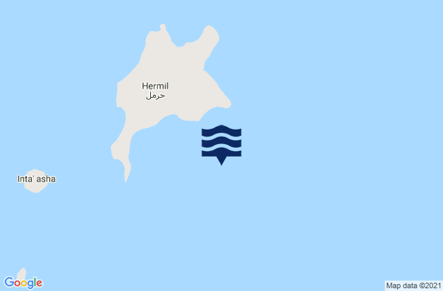 Mappa delle maree di Harmil Island, Eritrea