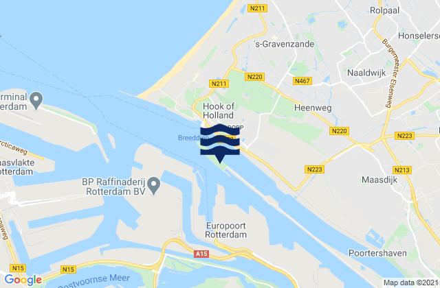 Mappa delle maree di Harmsenbrug, Netherlands