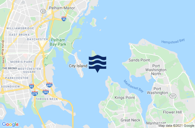 Mappa delle maree di Hart Island 0.3 n.mi. SSE of, United States