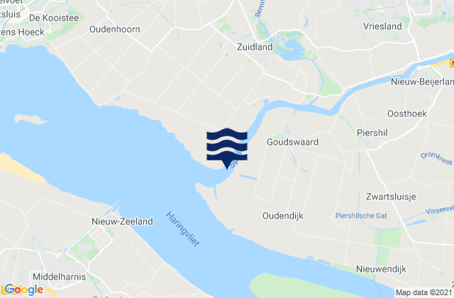 Mappa delle maree di Hartelbrug, Netherlands