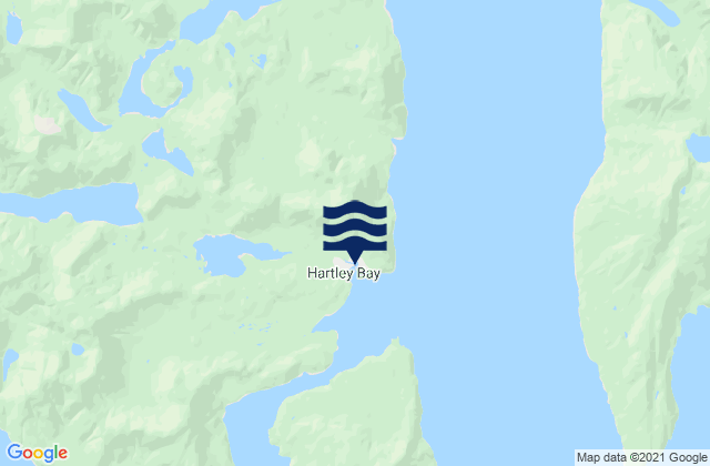 Mappa delle maree di Hartley Bay, Canada