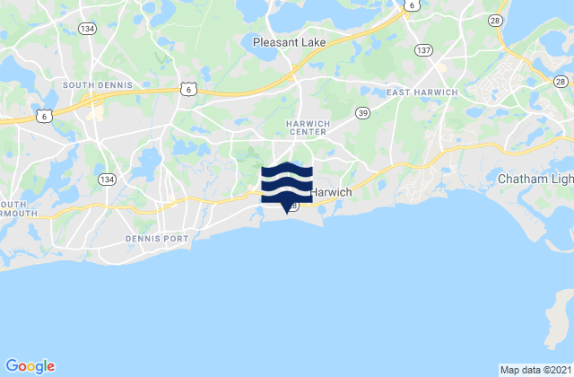 Mappa delle maree di Harwich Port, United States