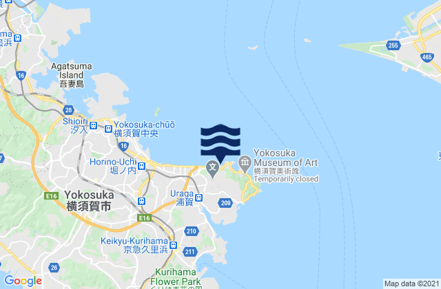 Mappa delle maree di Hashirimizu, Japan
