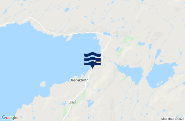 Mappa delle maree di Hasvik, Norway