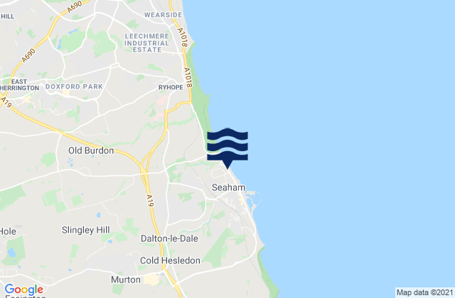 Mappa delle maree di Haswell, United Kingdom