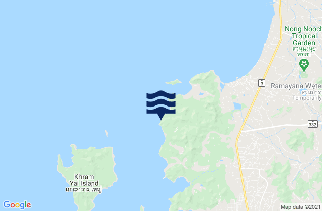 Mappa delle maree di Hat Noi, Thailand