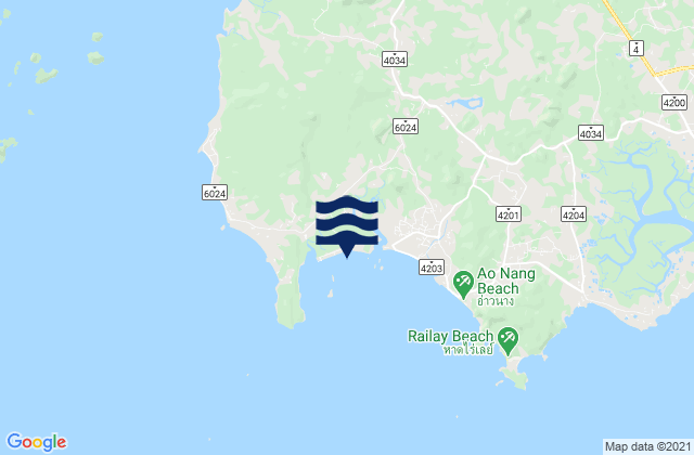 Mappa delle maree di Hat Noppharat Thara, Thailand