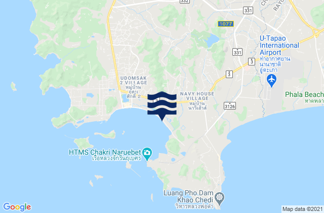 Mappa delle maree di Hat Sattahip, Thailand