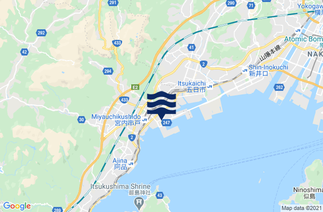 Mappa delle maree di Hatsukaichi, Japan