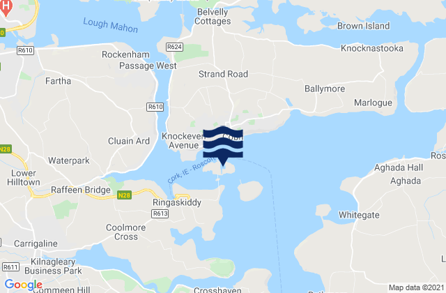 Mappa delle maree di Haulbowline Island, Ireland