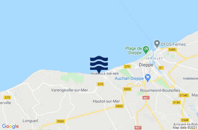 Mappa delle maree di Hautot-sur-Mer, France