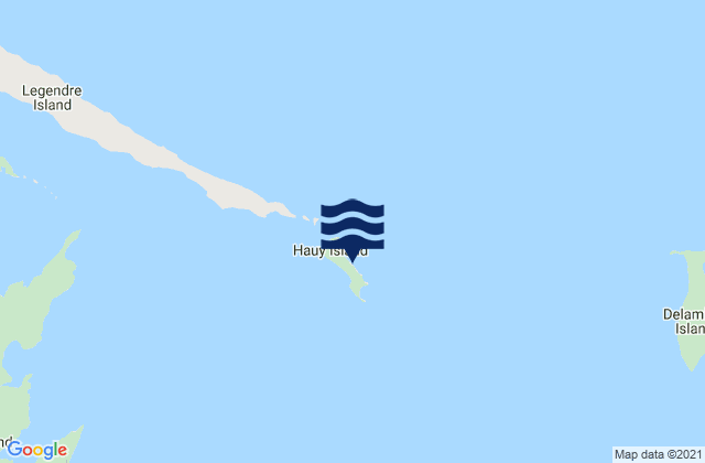 Mappa delle maree di Hauy Island, Australia