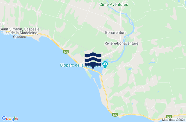 Mappa delle maree di Havre de Beaubassin, Canada