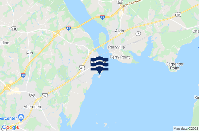 Mappa delle maree di Havre de Grace, United States