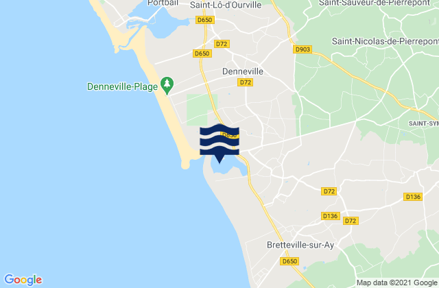 Mappa delle maree di Havre de Surville, France