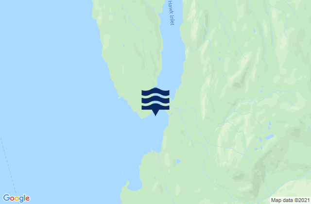 Mappa delle maree di Hawk Inlet Hawk Point, United States